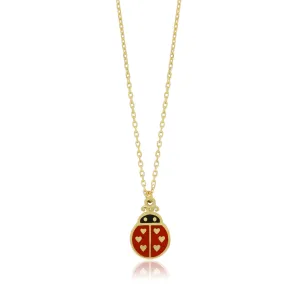 Ladybug Enamel Necklace