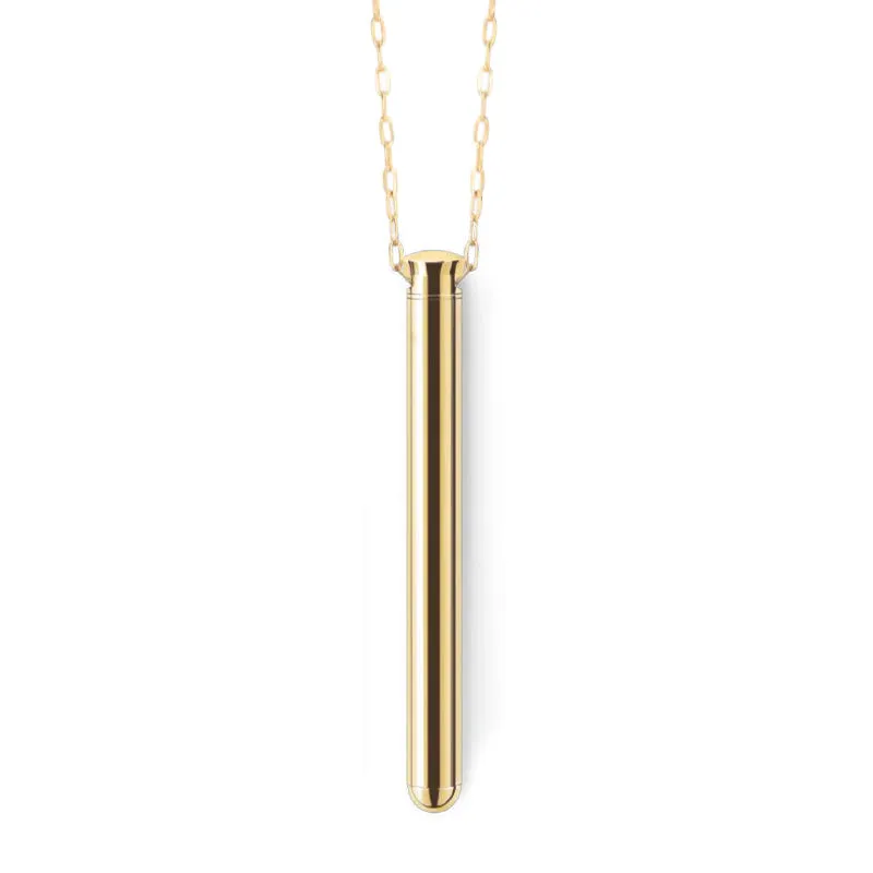 Le Wand Necklace Vibe Rechargeable Discreet Jewelry Vibrator Gold