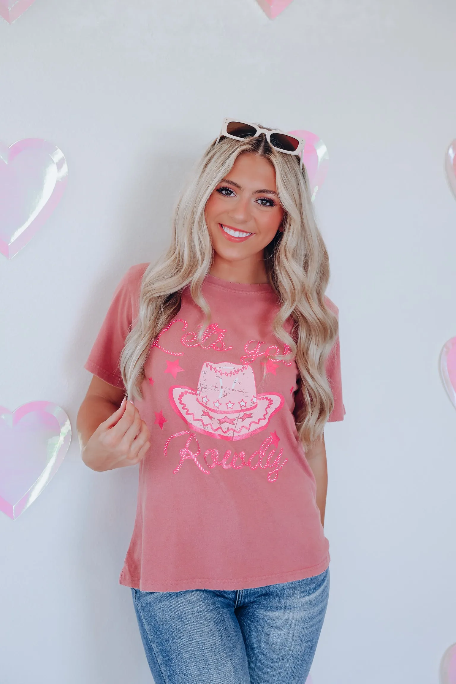 Let's Get Rowdy Graphic Tee - Terra Cotta