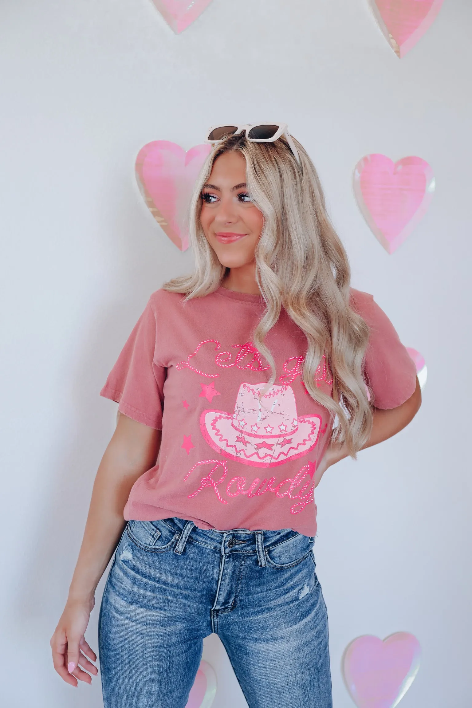Let's Get Rowdy Graphic Tee - Terra Cotta