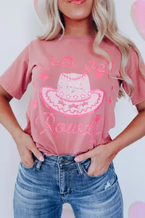 Let's Get Rowdy Graphic Tee - Terra Cotta