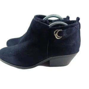 LifeStride Women's 6W Black Suede Side Zip Ankle Boot with 2- inch Heel.........