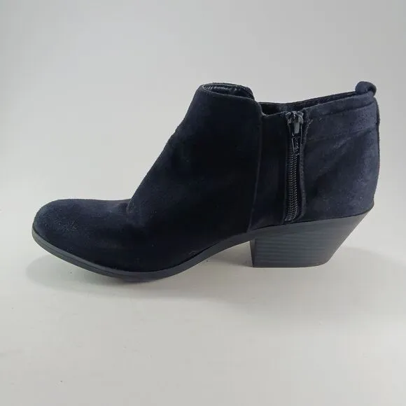LifeStride Women's 6W Black Suede Side Zip Ankle Boot with 2- inch Heel.........