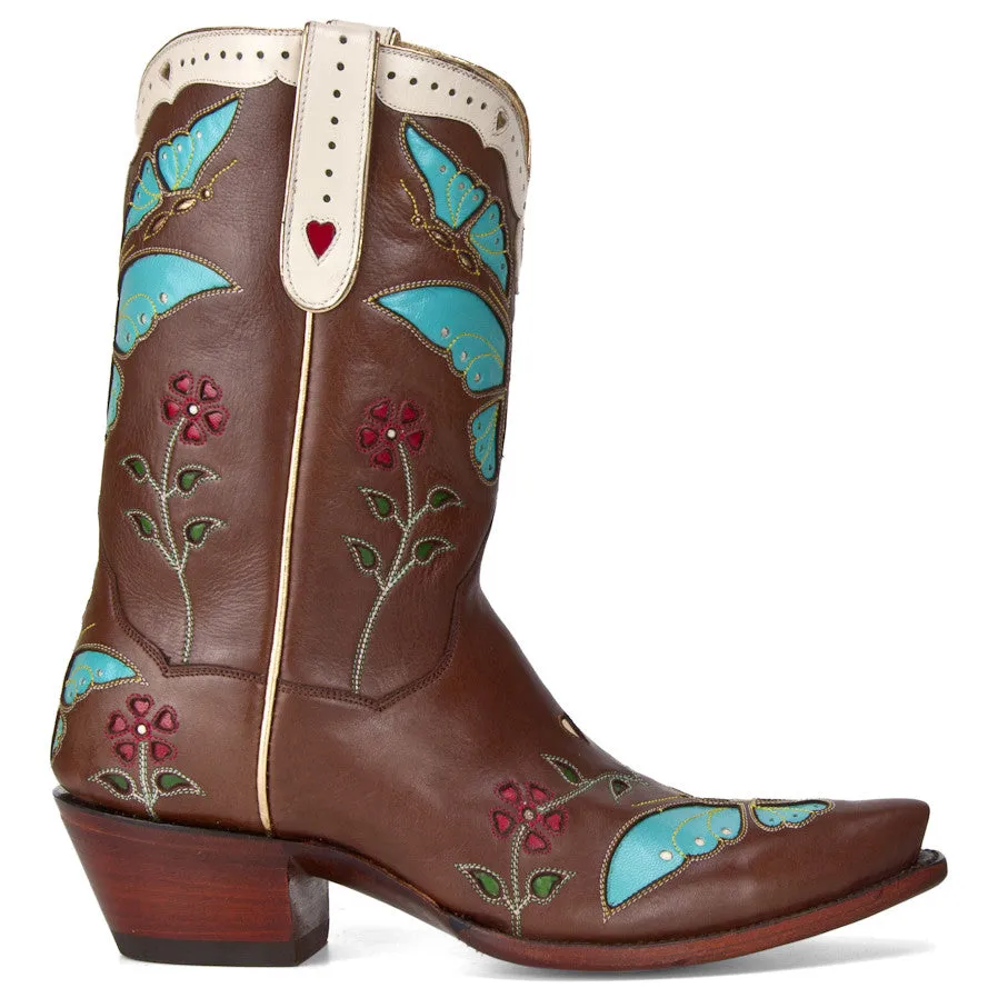 Madam Butterfly 10" Brown/Turquoise