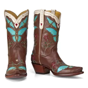 Madam Butterfly 10" Brown/Turquoise