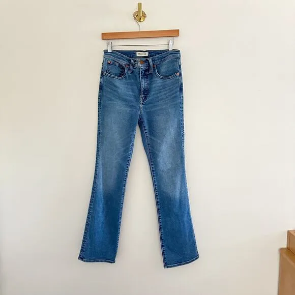 Madewell Cali Demi Boot High Rise Denim Jeans Blue 27T