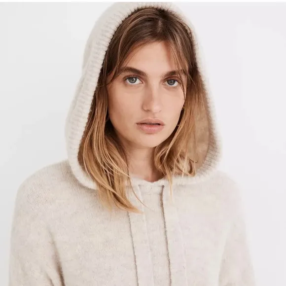 Madewell Hooded pullover draw string sweater: size XS