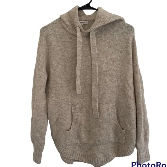 Madewell Hooded pullover draw string sweater: size XS