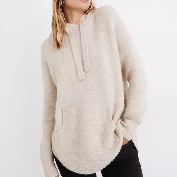 Madewell Hooded pullover draw string sweater: size XS