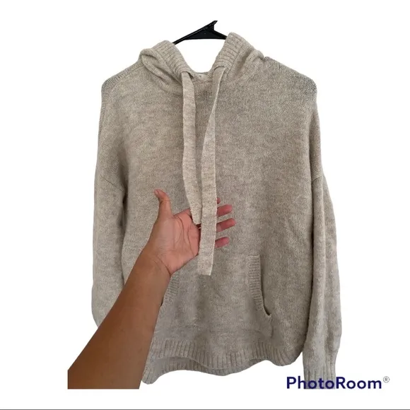 Madewell Hooded pullover draw string sweater: size XS