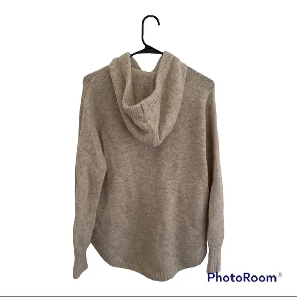 Madewell Hooded pullover draw string sweater: size XS
