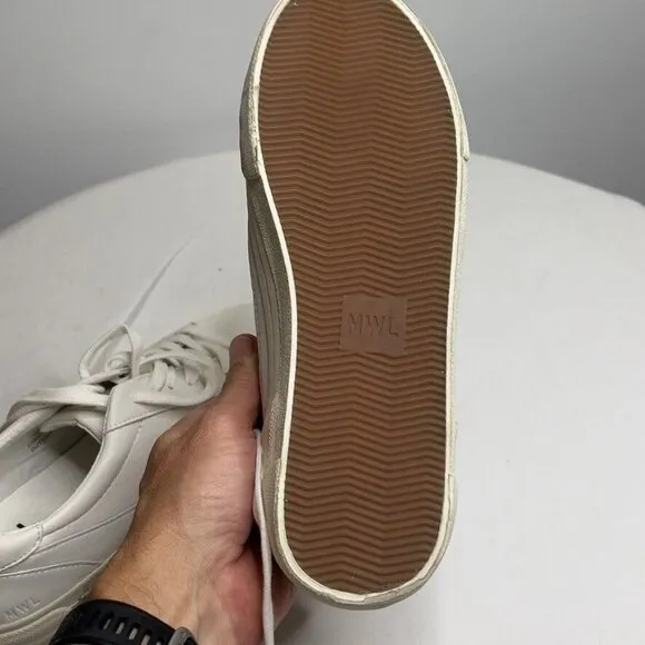 Madewell Women s $88 Sidewalk Low-Top Sneakers White Size 8.5M ND989