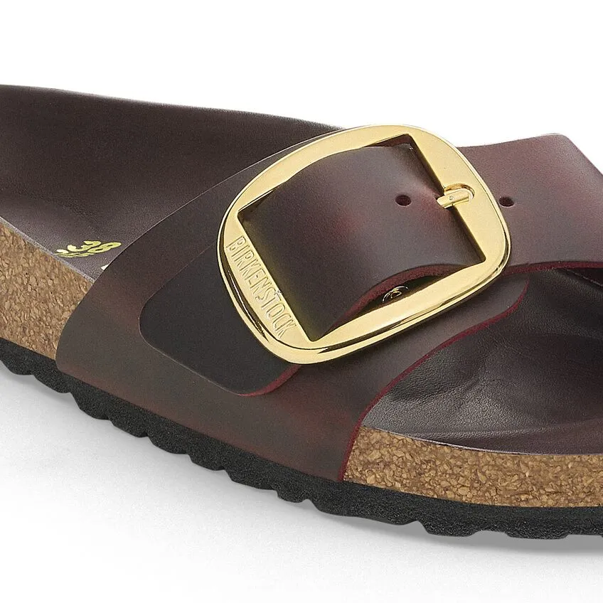 Madrid Big Buckle -Zinfandel Oiled Leather||Madrid Grosses Boucles - Cuir huilé zinfandel