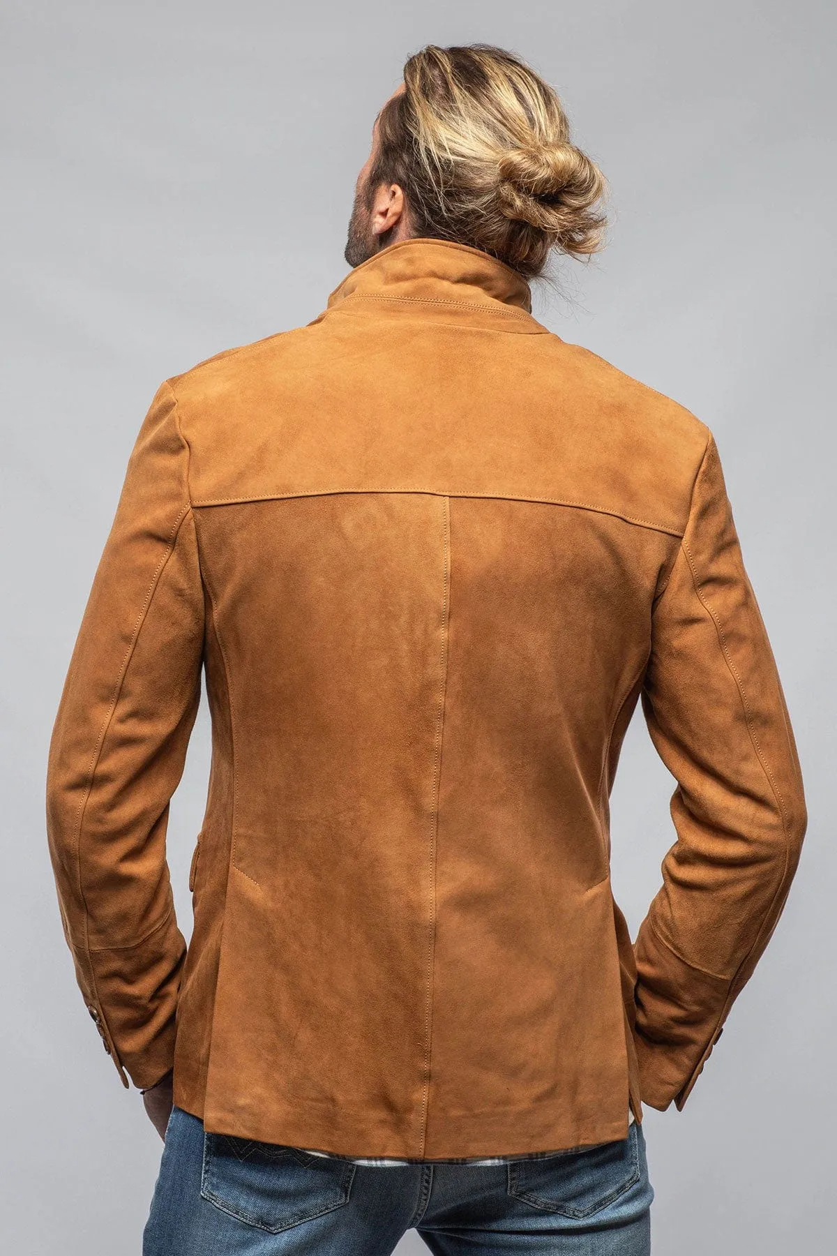 Maldito Suede Blazer In Cognac