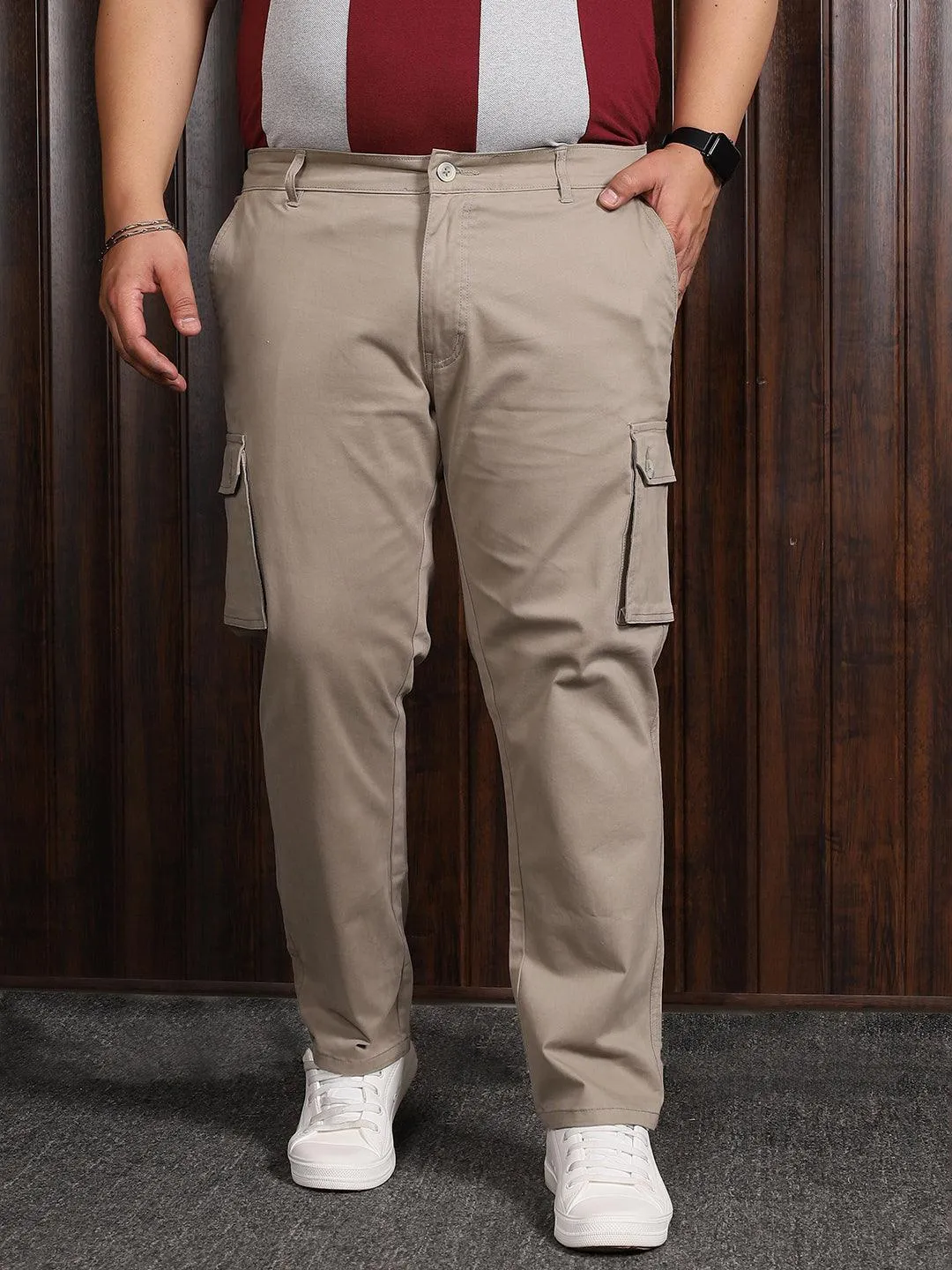Men Plus Size Titman Solid Trouser