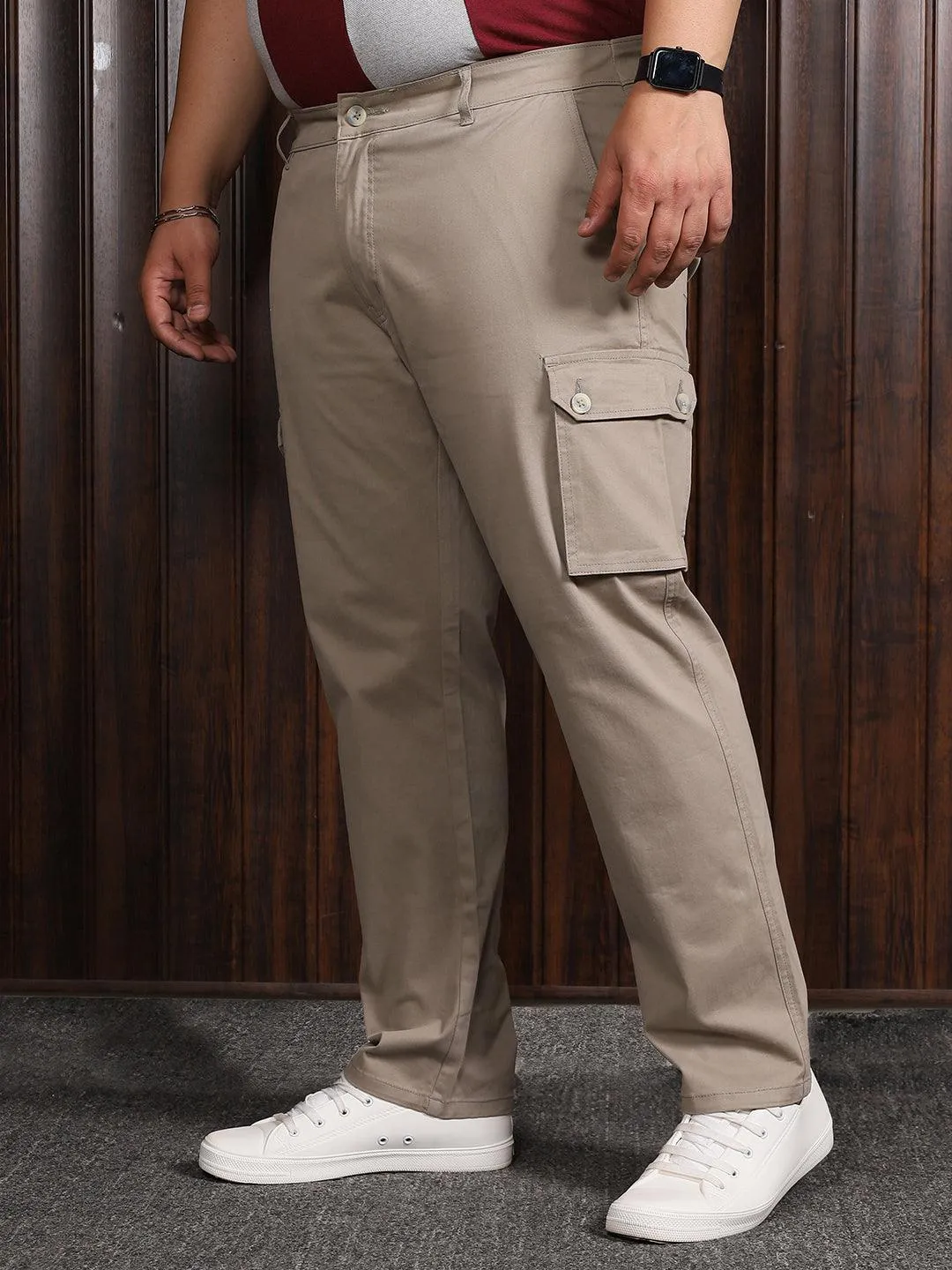 Men Plus Size Titman Solid Trouser