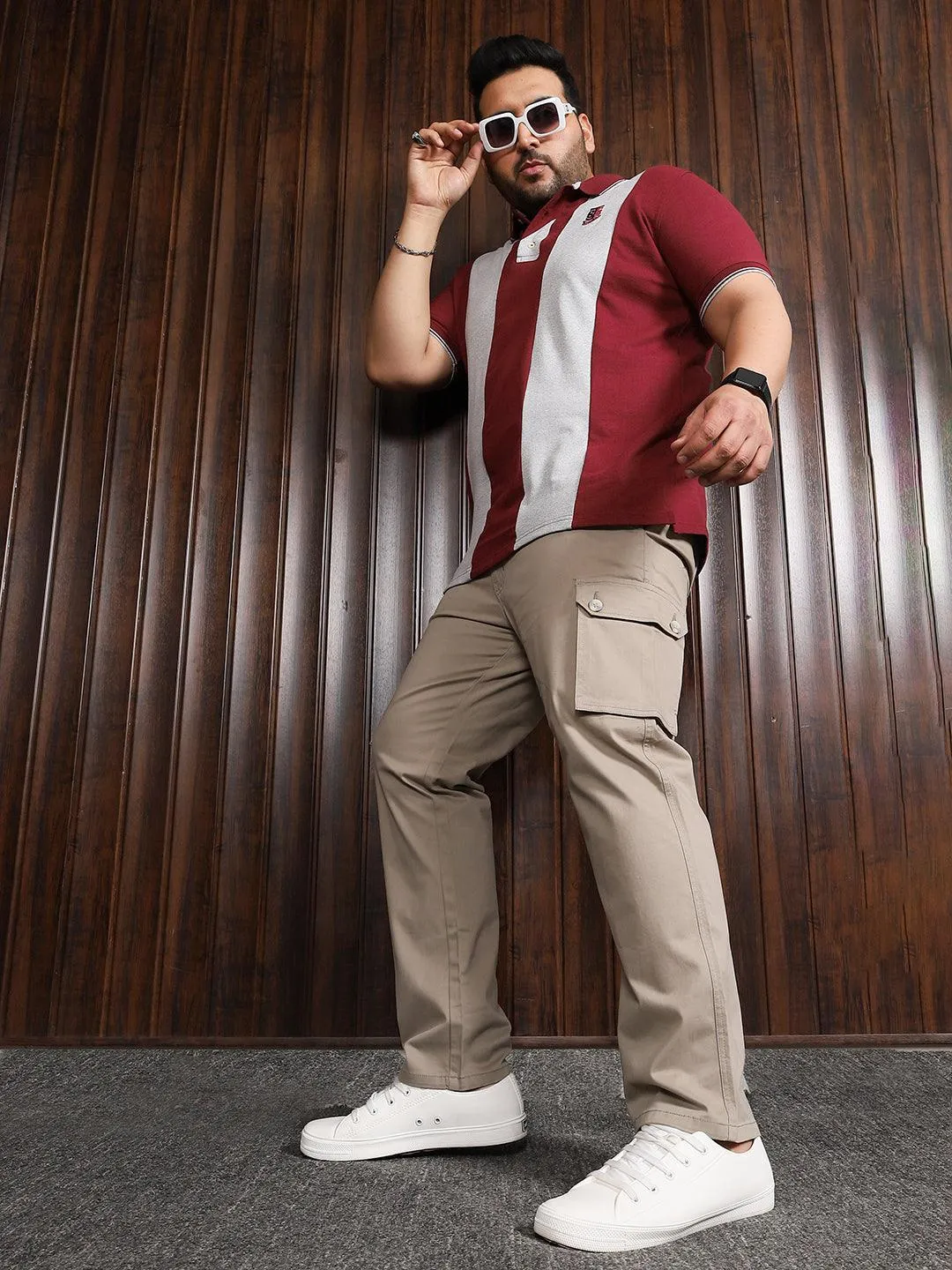 Men Plus Size Titman Solid Trouser