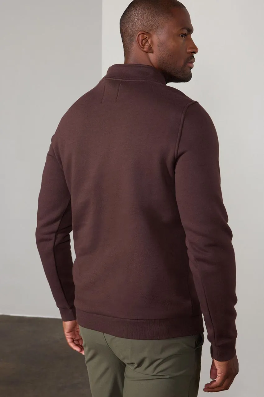 Men's Luxefleece 1/4 Zip  - Chocolate Brown