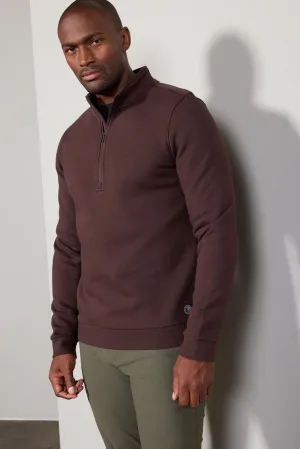 Men's Luxefleece 1/4 Zip  - Chocolate Brown