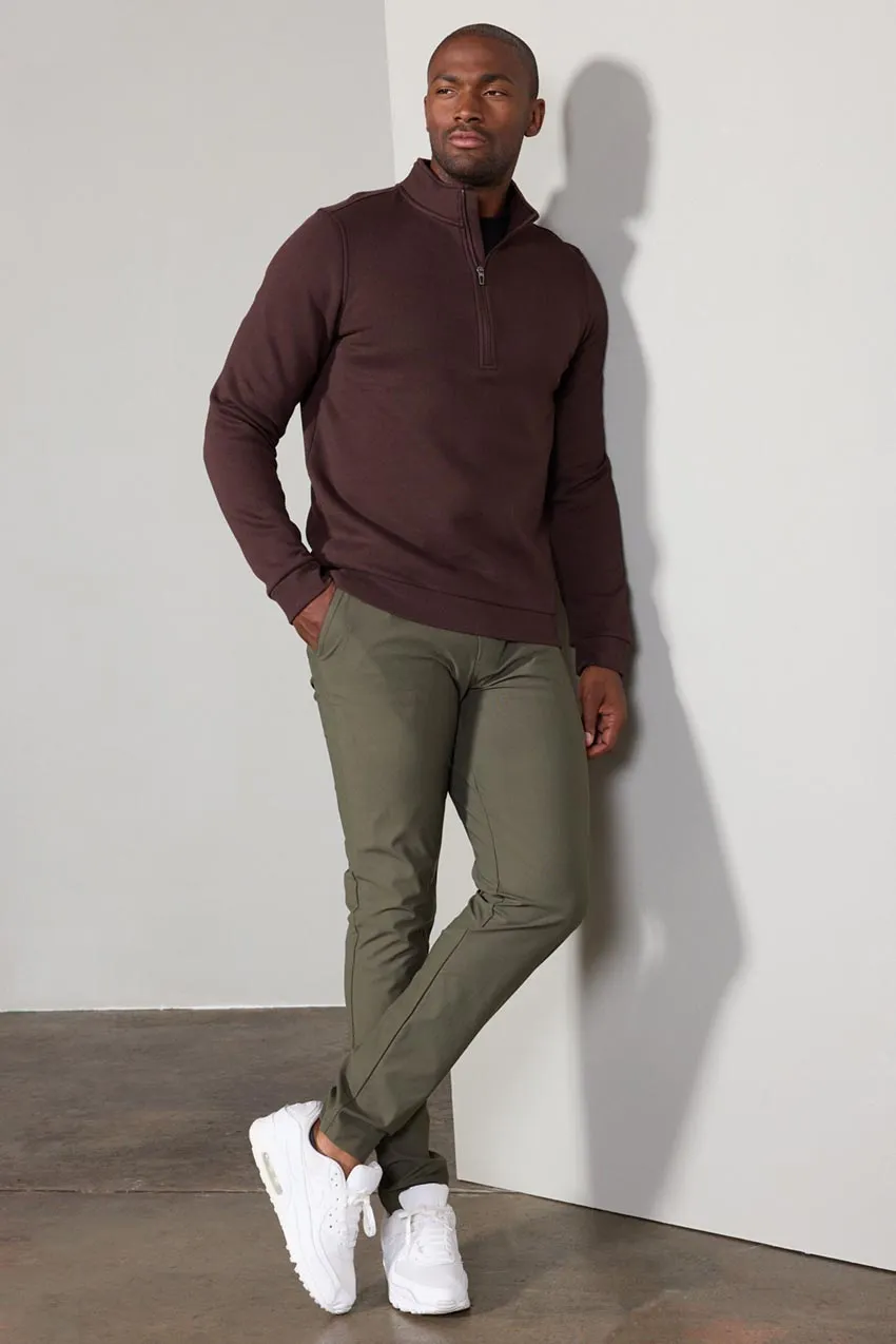 Men's Luxefleece 1/4 Zip  - Chocolate Brown