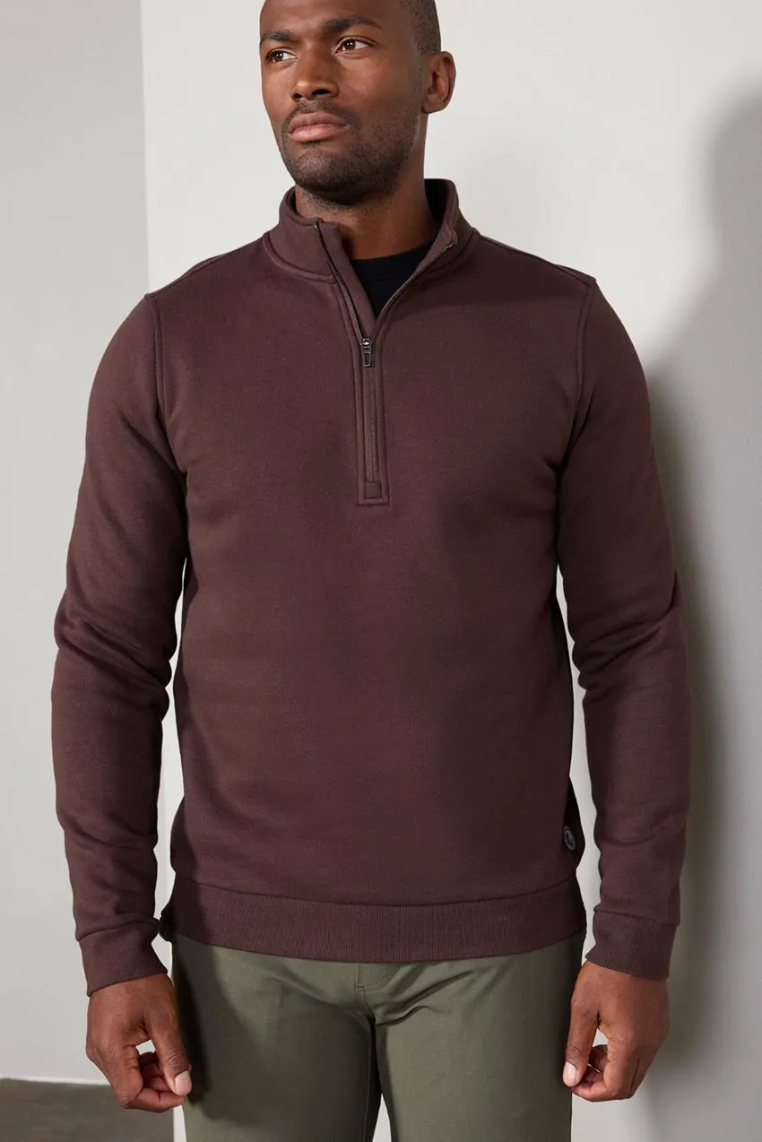 Men's Luxefleece 1/4 Zip  - Chocolate Brown