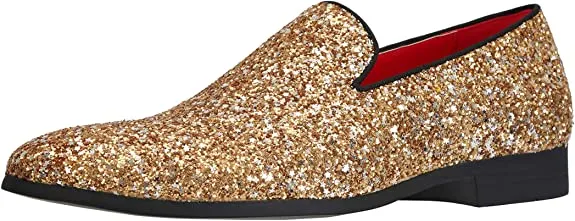 Men's Sequins Glitter Smoking Loafers