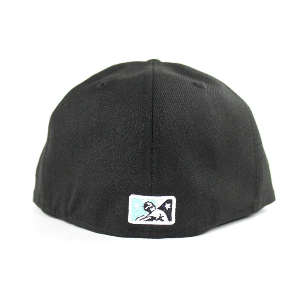 Modesto Athletics New Era 59FIFTY Fitted Hat (Black Air Max 95 OG Fresh Mint Gray Under Brim)