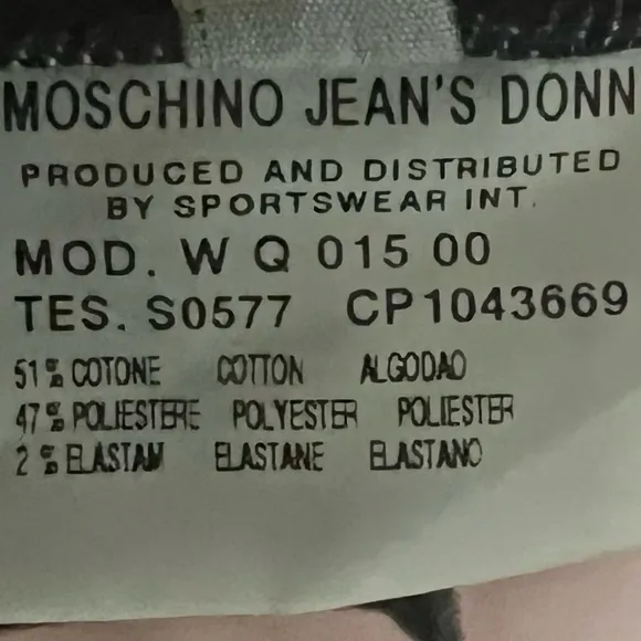 Moschino Boot Cut Jeans Size 27- Y2K- 90s/2000s- Boho- Flare