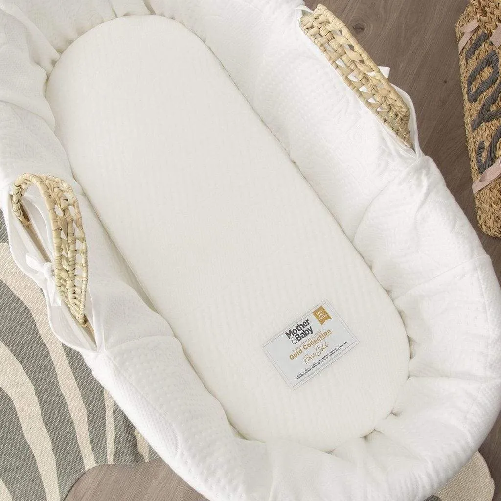 Mother & Baby First Gold Anti Allergy Foam Moses Basket Mattress Small 66 X 28CM