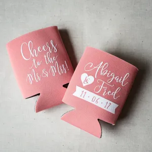 Mr & Mrs - Wedding Can Cooler #28R