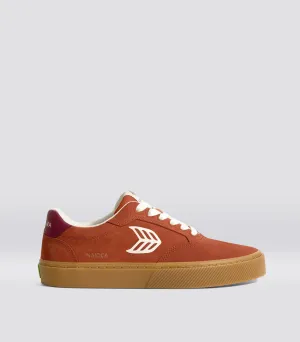 NAIOCA Gum Picante Suede Off-White Logo Ruby Wine Sneaker Women