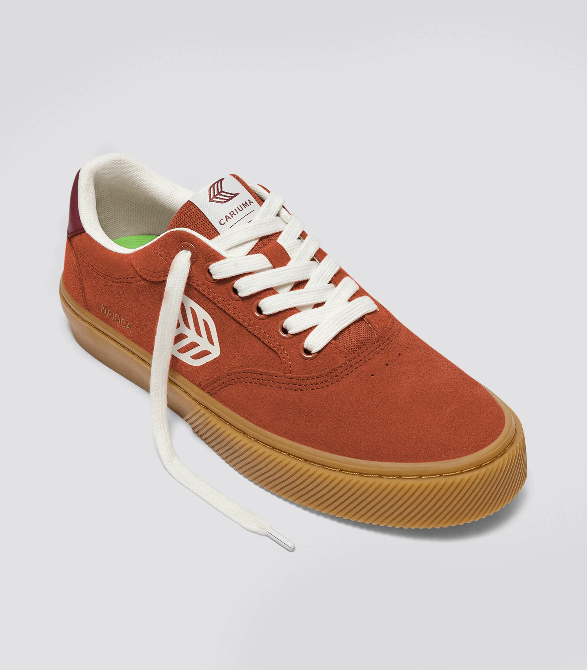 NAIOCA Gum Picante Suede Off-White Logo Ruby Wine Sneaker Women