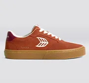 NAIOCA Gum Picante Suede Off-White Logo Ruby Wine Sneaker Women