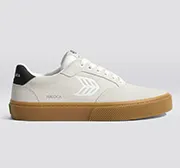 NAIOCA Gum Vintage White Suede Off-White Logo Black Sneaker Women