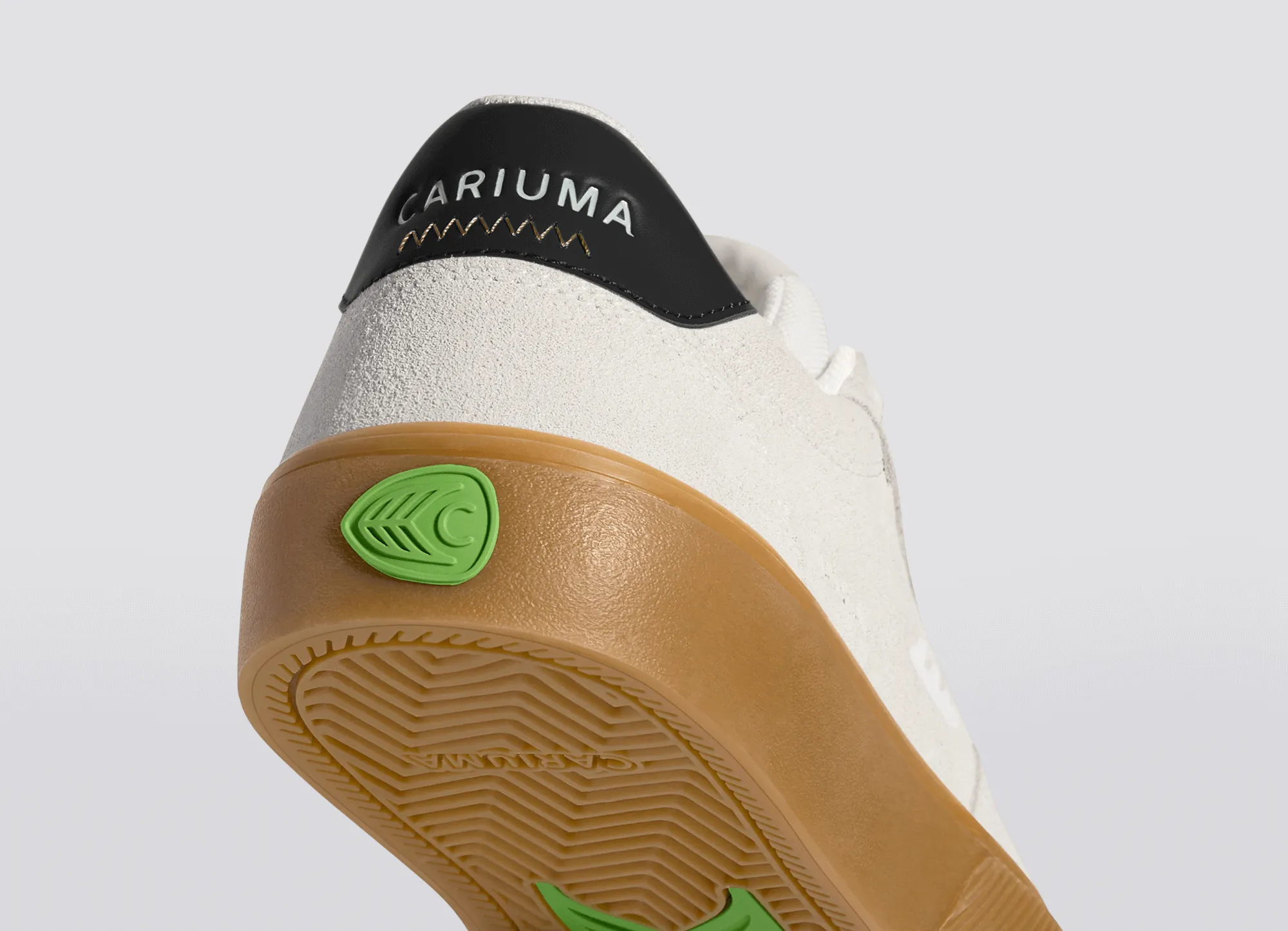 NAIOCA Gum Vintage White Suede Off-White Logo Black Sneaker Women
