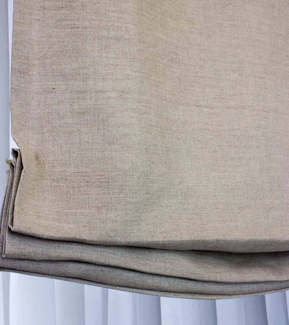 Natural Linen Relaxed Roman Shade/CL1010