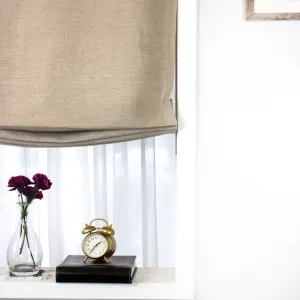 Natural Linen Relaxed Roman Shade/CL1010