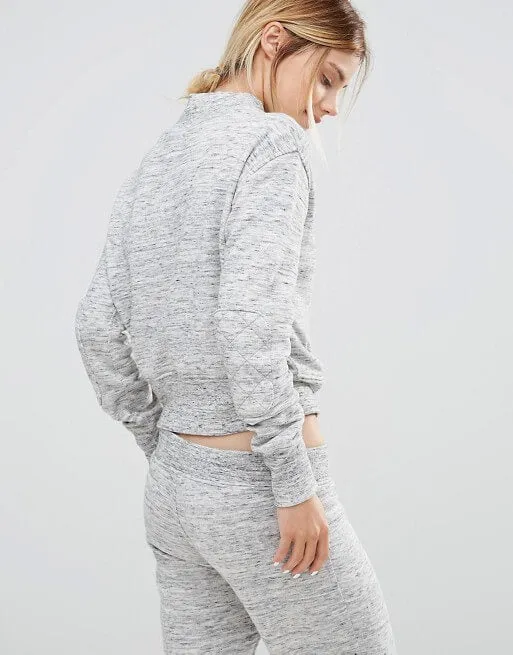 Neck Sweatshirt In Grey Marl
