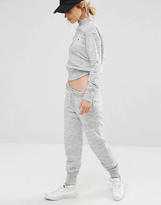 Neck Sweatshirt In Grey Marl