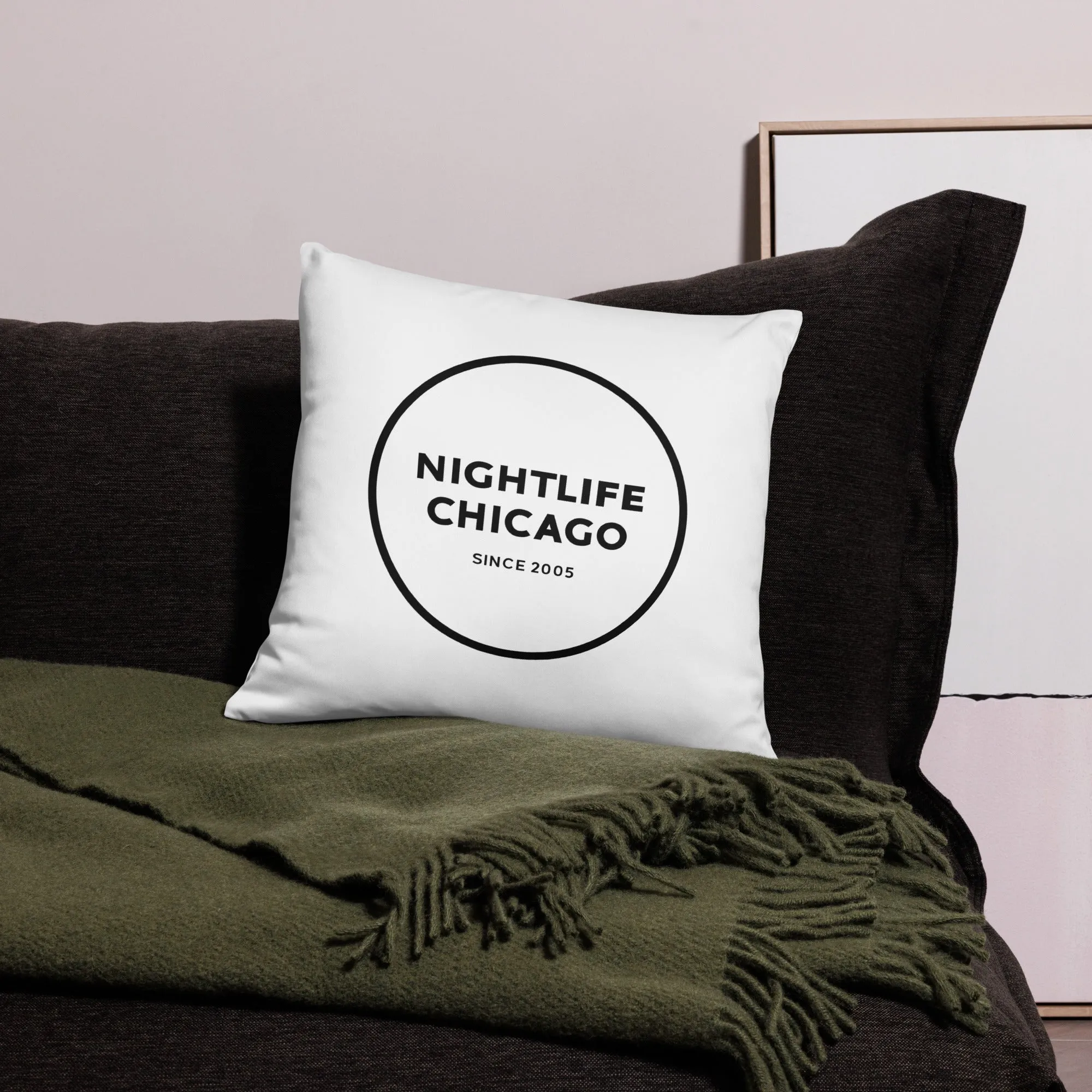 NIGHTLIFE CHICAGO THROW PILLOW