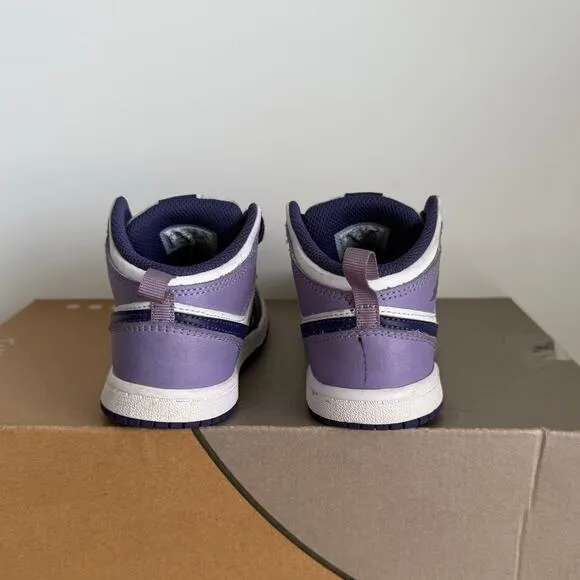 Nike Air Jordan 1 Mid Purple Blueberry Toddler Sneakers  - SZ 10 C