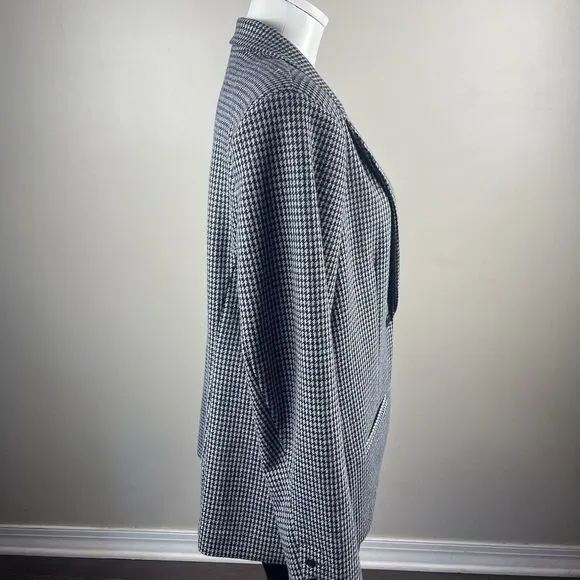 NWOT NYDJ Blazer Houndstooth Print Preppy Cozy Ponte Knit Women's Large