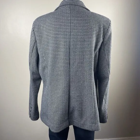 NWOT NYDJ Blazer Houndstooth Print Preppy Cozy Ponte Knit Women's Large