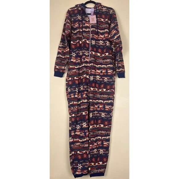 NWT SAVAGE FENTY Forever Savage Hooded Onesie Size Large Red Cognac Cabin Cutie