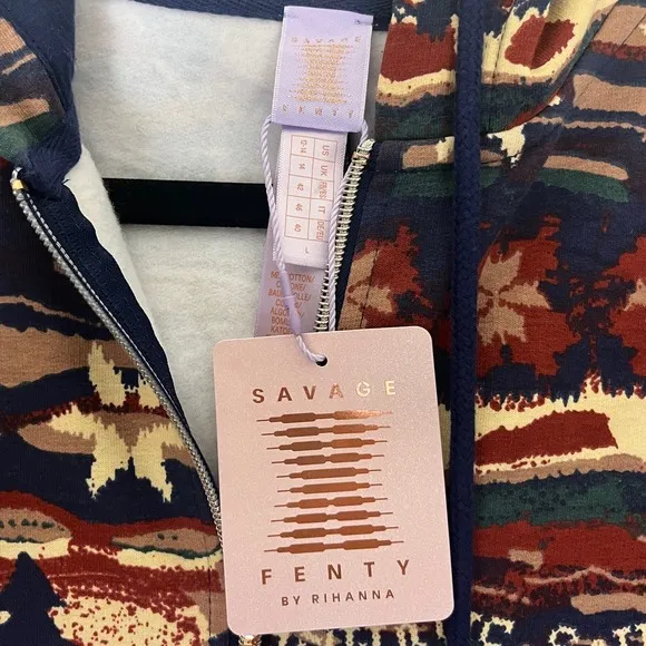 NWT SAVAGE FENTY Forever Savage Hooded Onesie Size Large Red Cognac Cabin Cutie