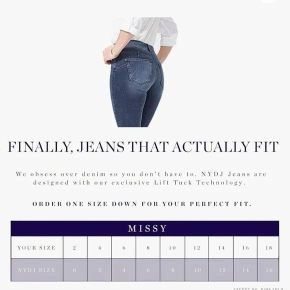 NYDJ NWT Modern Boot Cut Lift Tuck Technology Jeans Size 14