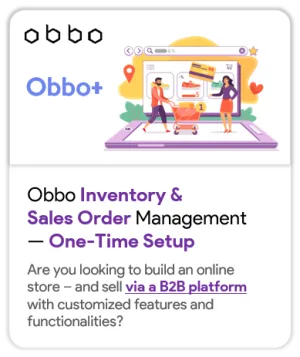 Obbo Inventory & Sales Order Management — One-time Setup