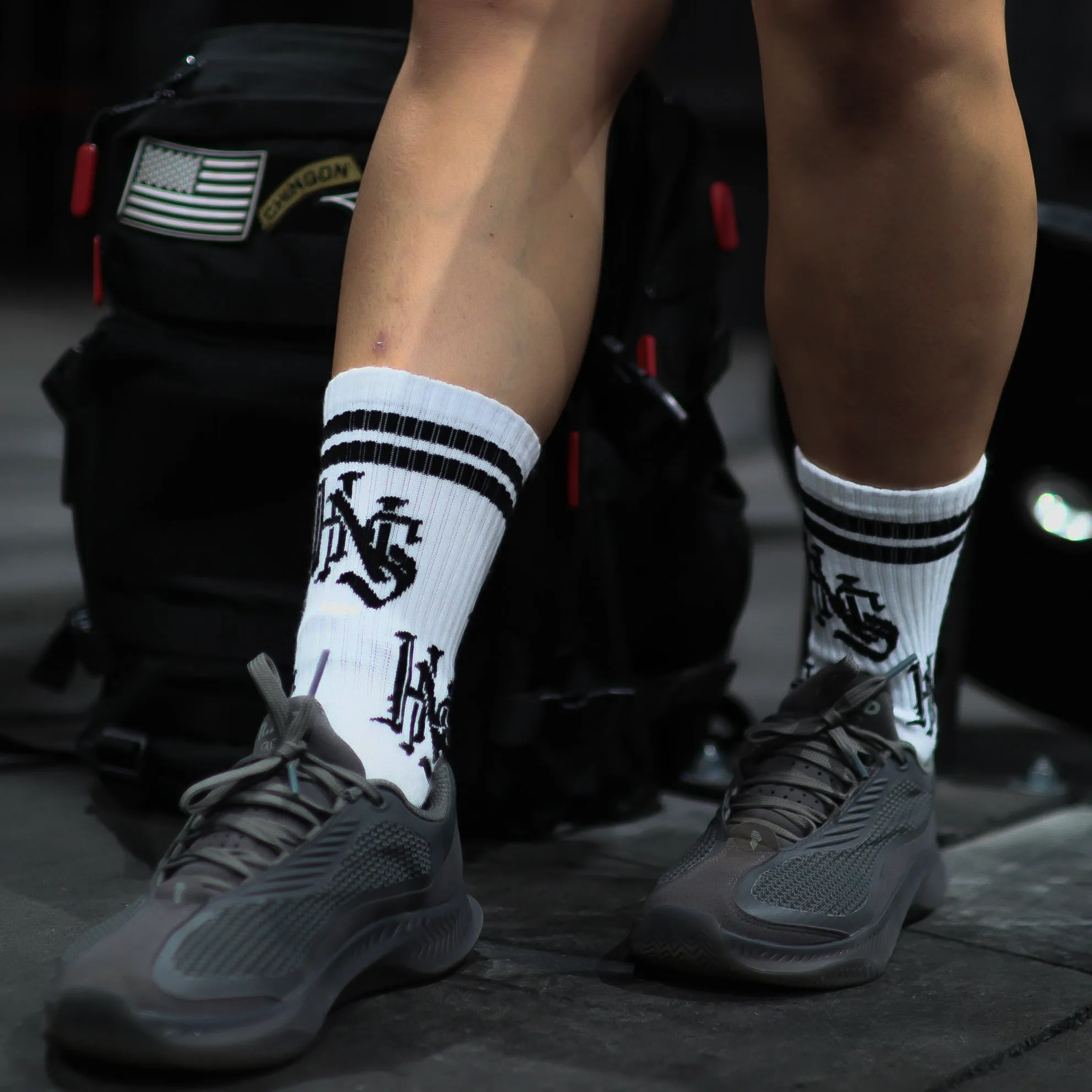 Old English Crew Socks (size 9-11)