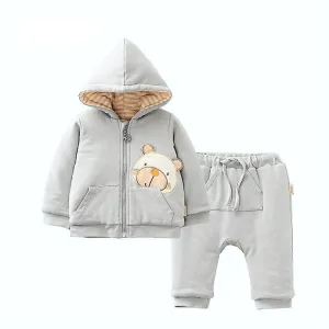 Organic Infant Snowsuit: 2-Pieces Boy Winter Clothes