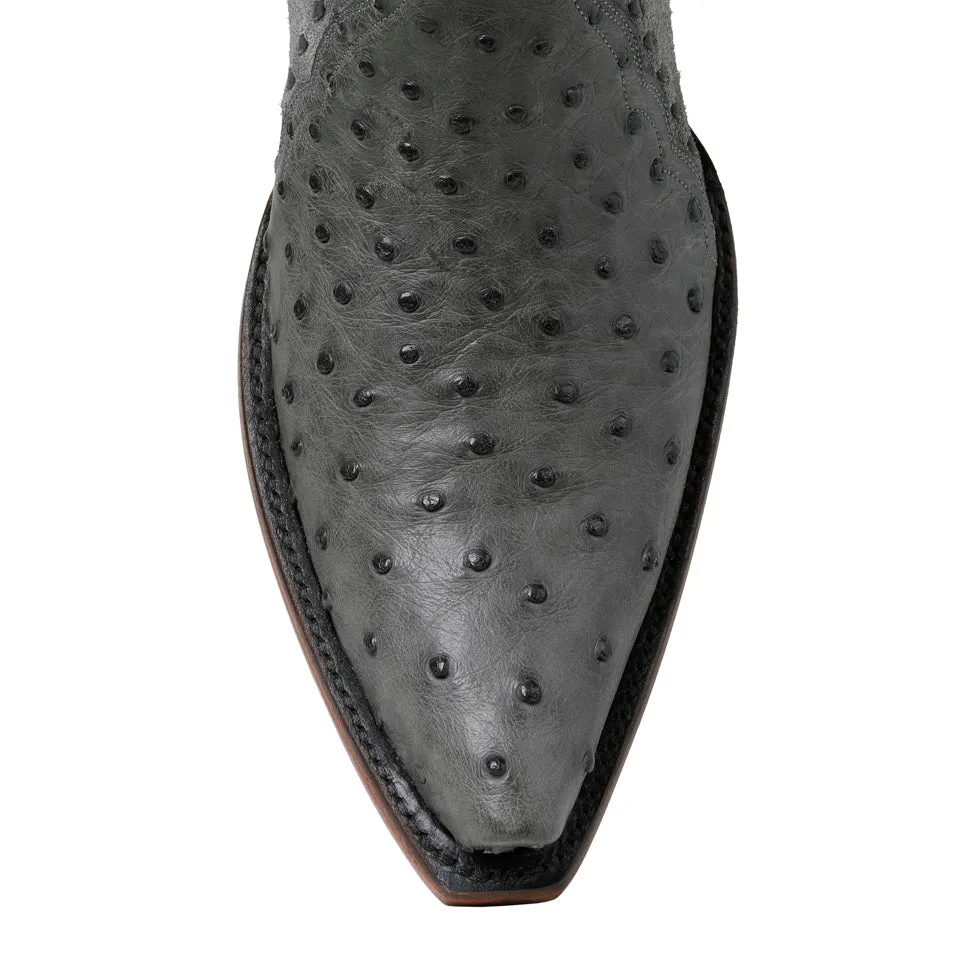 Ostrich Ankle Zipper Nubuck - Anthracite